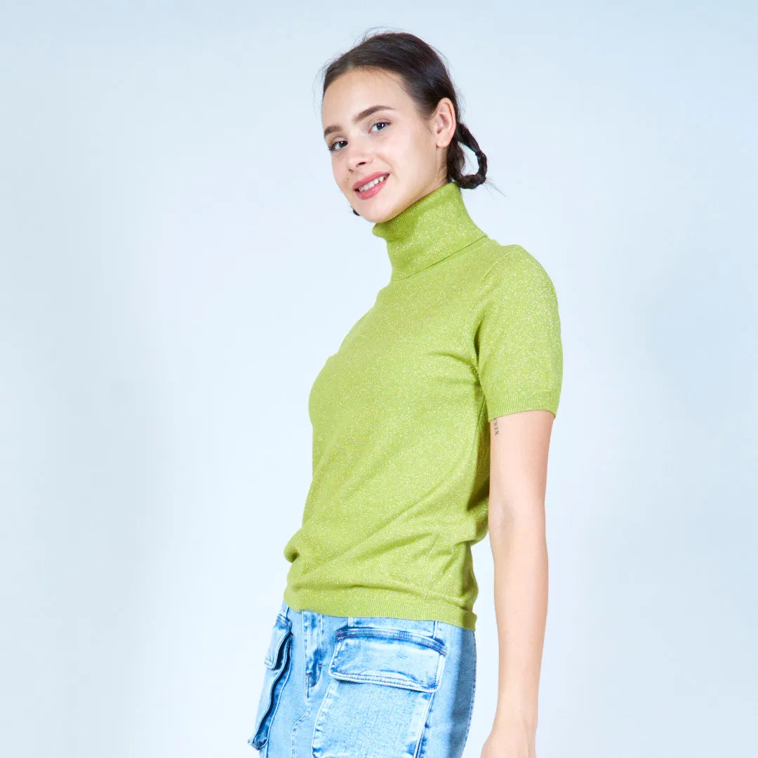 Sleek short-sleeve turtleneck wholesale