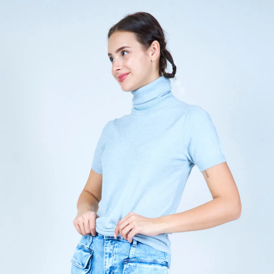 Sleek short-sleeve turtleneck wholesale