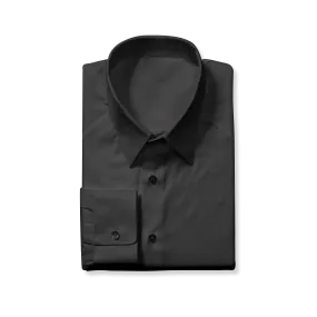 Slim Cut Black Dress Shirt