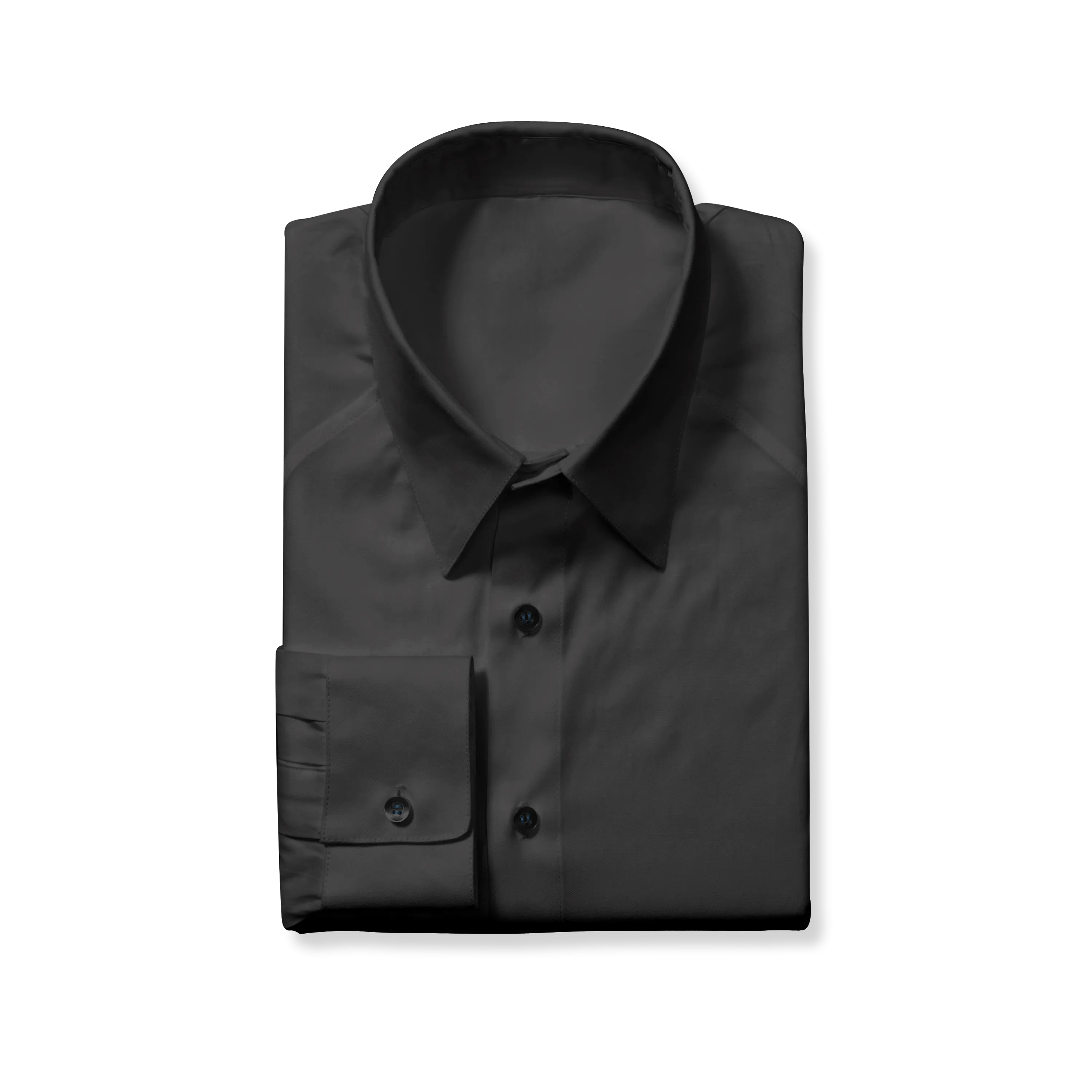 Slim Cut Black Dress Shirt