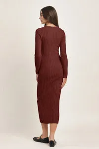 SUPER SOFT RIBBED SWEATER DRESS