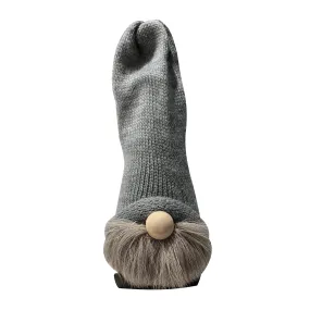 Tomte with Reindeer Beard, Grey Hat & Clogs