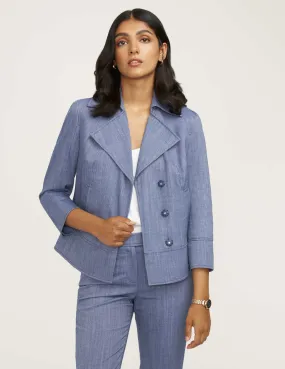 Twill Cropped Jacket- Sale