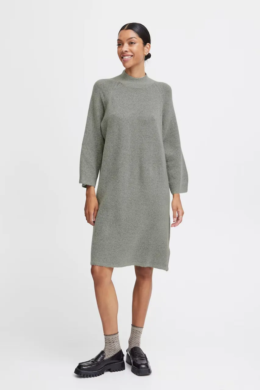 Womens Knee Long Knitted Sweater Dress