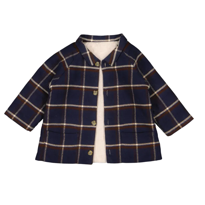 YSEE REVERSIBLE Jacket - Tartan Navy Plaid